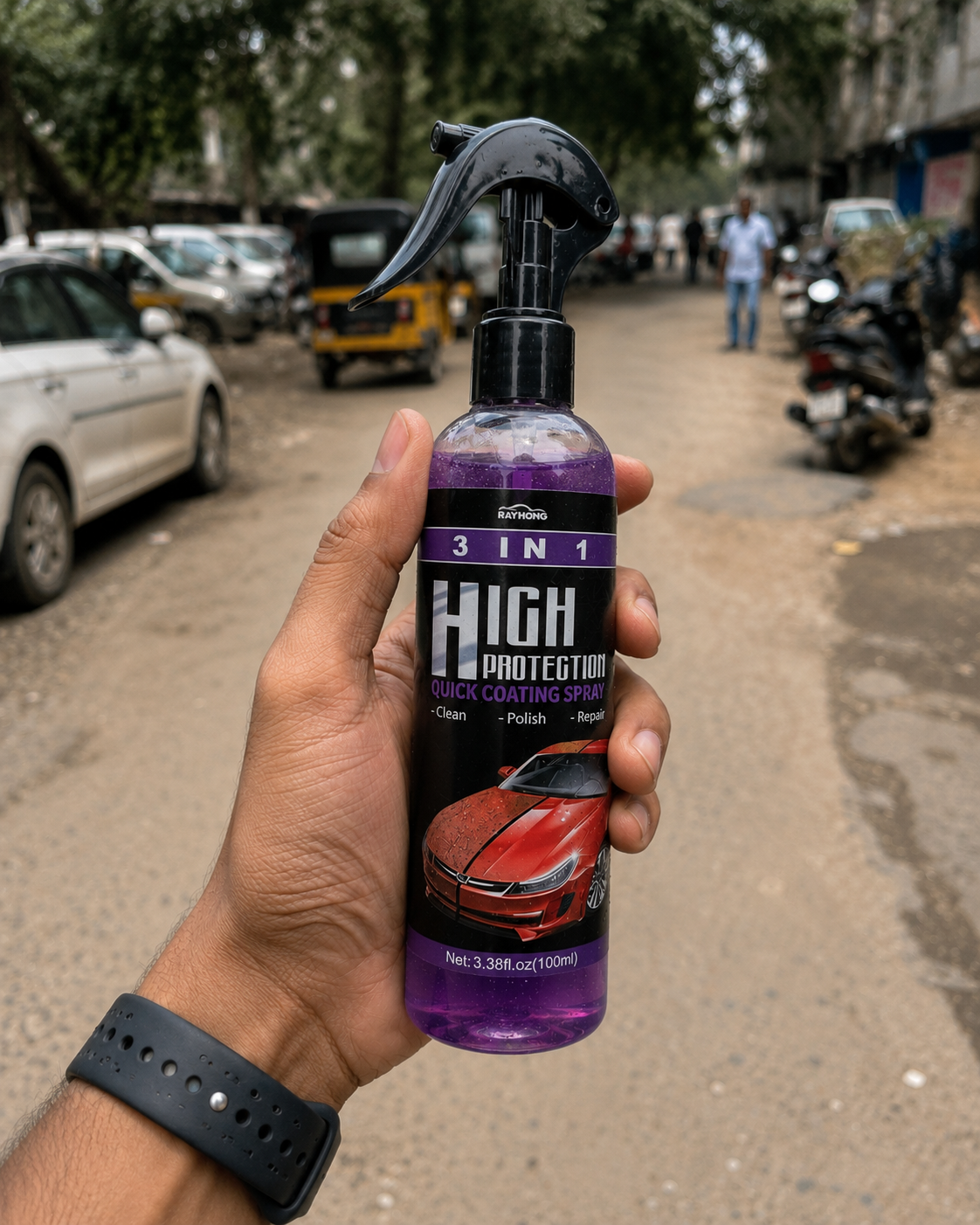 NanoShield Pro - Hydrophobic Nano Coating & Scratch Repair Spray (Pack of 2) | Car & Bike Polish