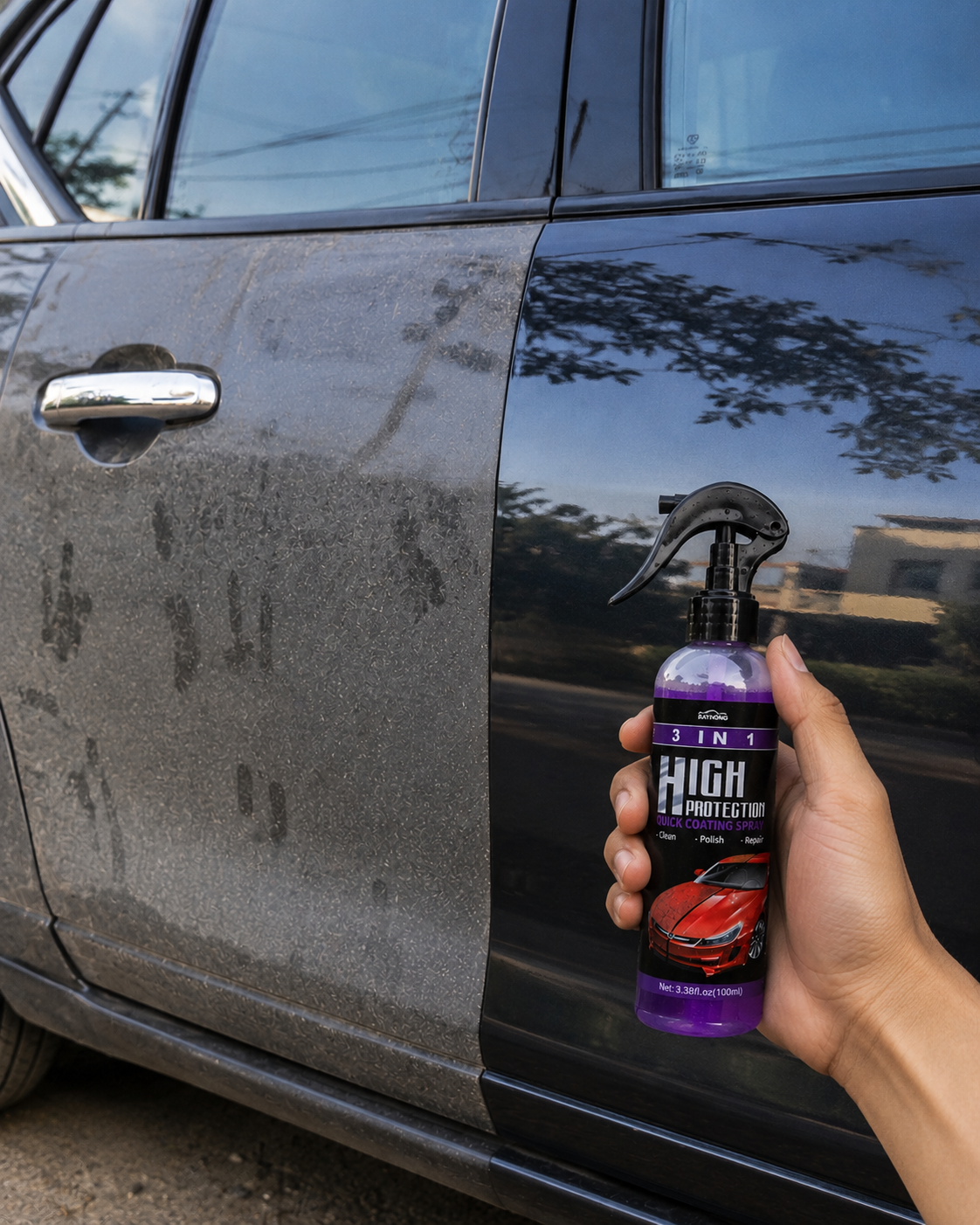 NanoShield Pro - Hydrophobic Nano Coating & Scratch Repair Spray (Pack of 2) | Car & Bike Polish