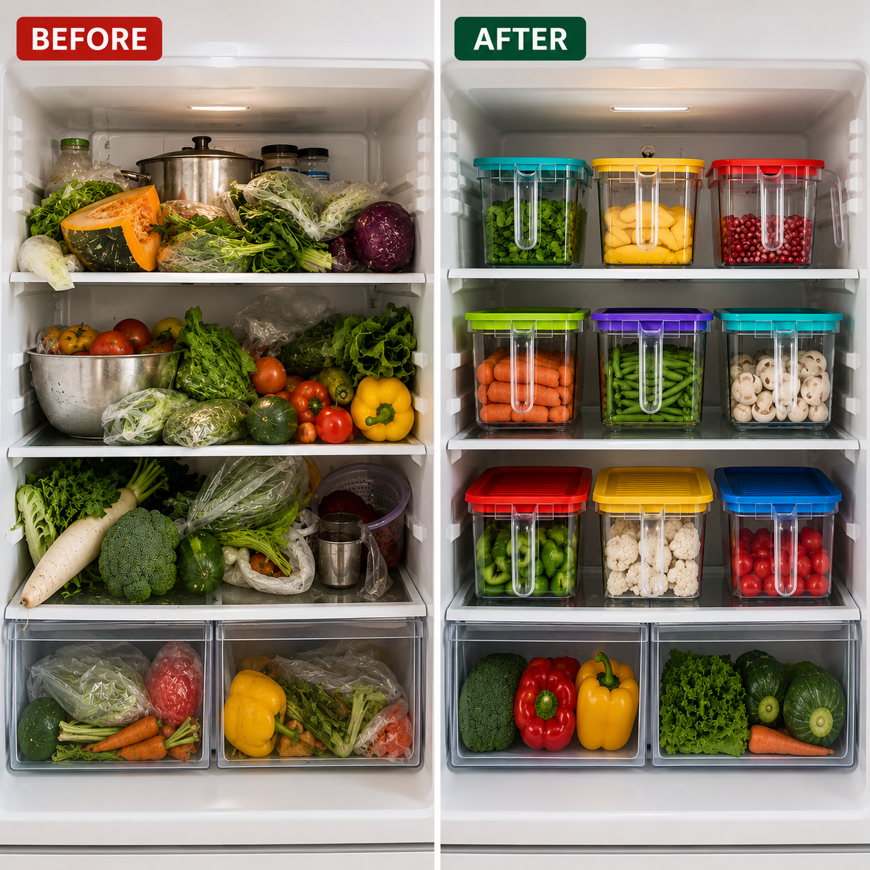 Unbreakable kitchen storage Basket (Pack of 6)